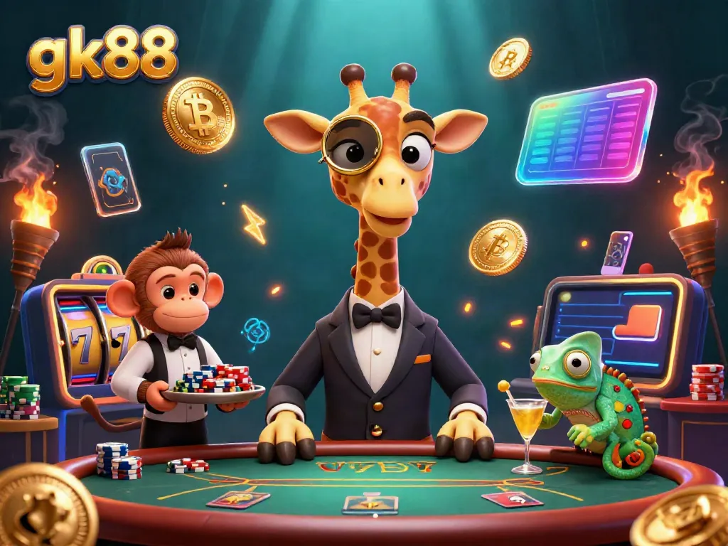 Experience thrilling gaming at gk88 with vibrant characters and exciting casino elements.