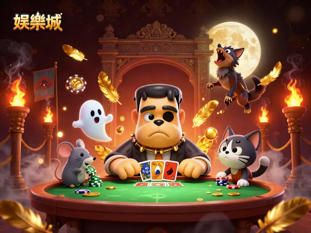 在娛樂城遊玩時，貝狗怪與幽靈老鼠一起發放籌碼，現場熱鬧非凡。
