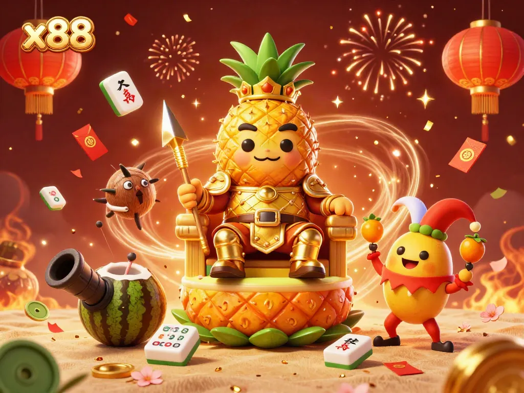 x88 enhances the casino experience with a vibrant 3D illustration featuring engaging characters and dynamic gambling elements.