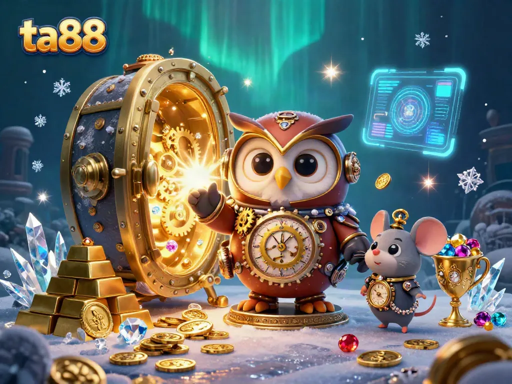 Experience thrilling moments at ta88, where a whimsical owl and mouse celebrate a vibrant casino adventure.