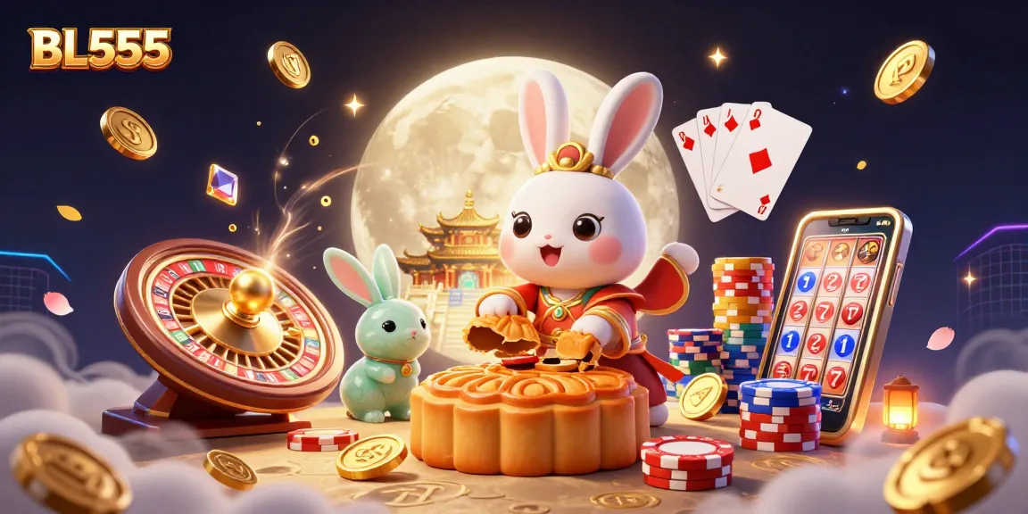 Experience luck and strategy at BL555 with vibrant casino elements and captivating characters.