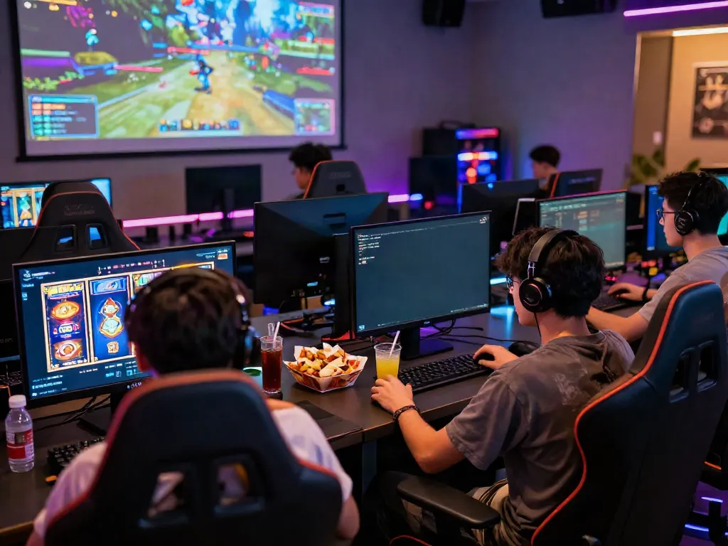 Dynamic gaming experience at luxury111 with players engaged in intense competition.
