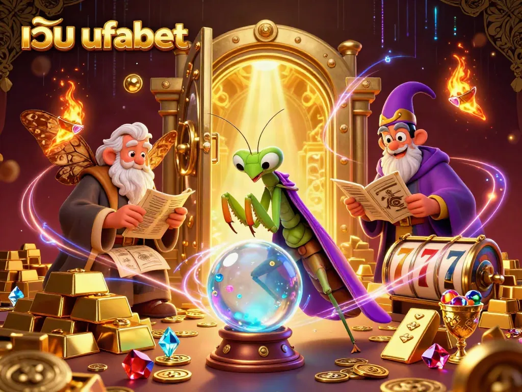 Engage with เว็บ ufabet as charming characters explore fortunes in this vibrant casino scene filled with treasures.