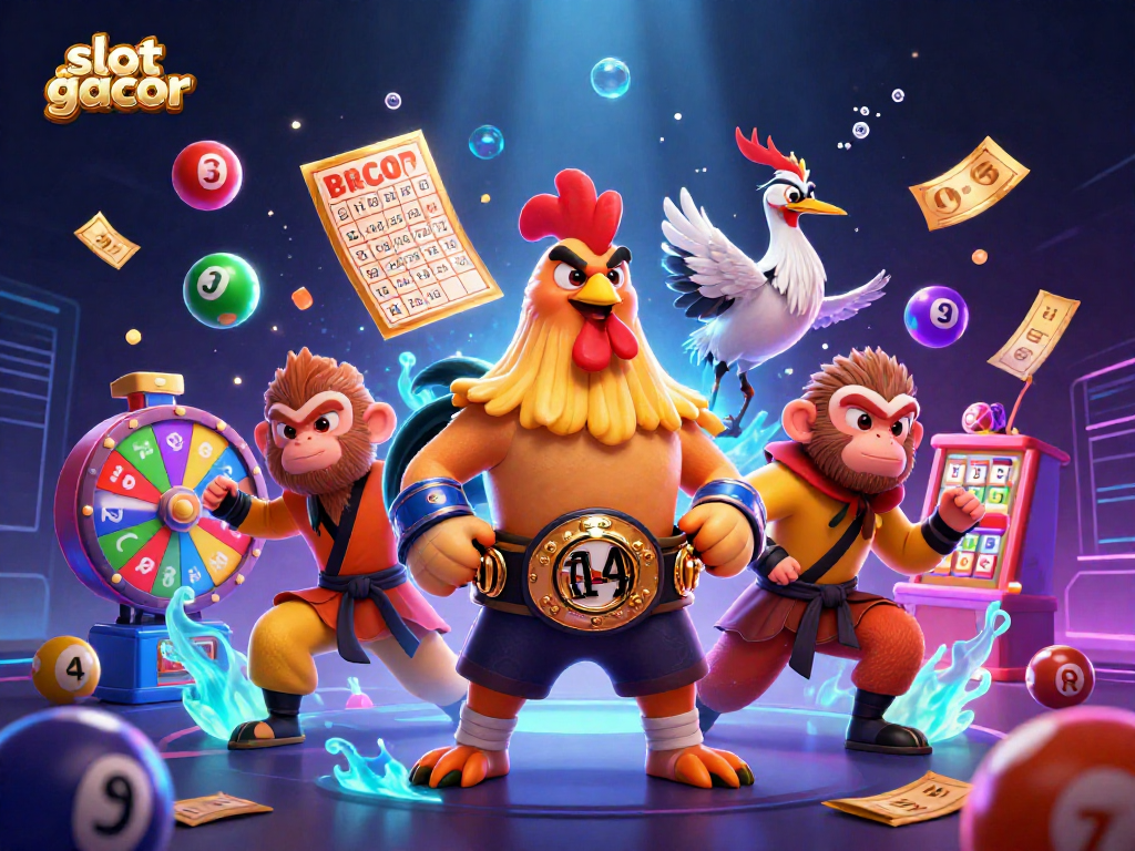 Slot gacor dan kemeriahan permainan kolam hadiah di kasino digital yang meriah.