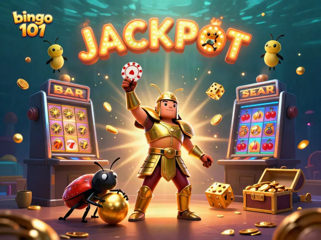 Menggali keseruan permainan bingo 101 dengan ilustrasi 3D yang menampilkan pemanjat kekuatan.