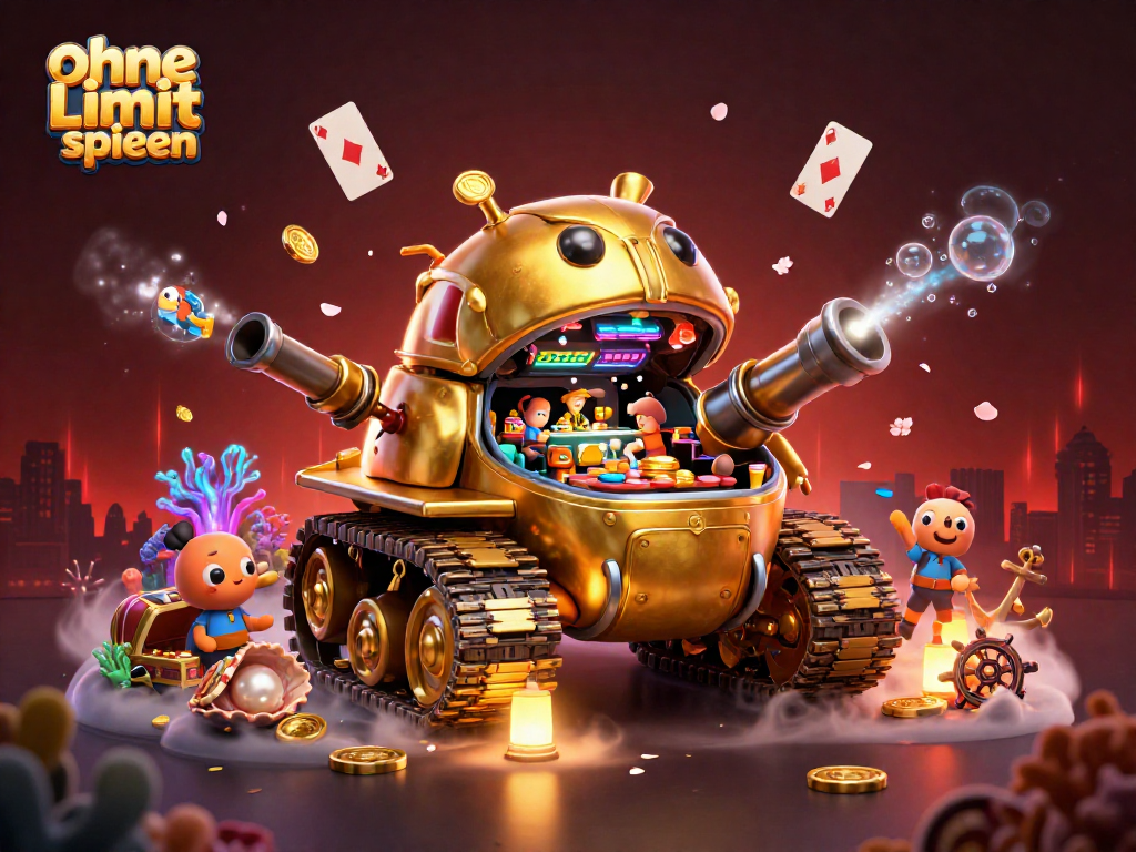 Experience the thrill of ohne Limit spielen with a dynamic 3D casino scene full of excitement and detail.