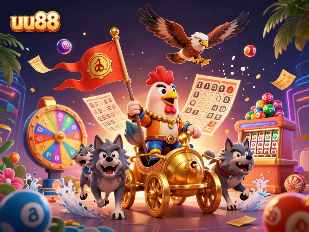 Engage in thrilling gambling action with uu88 amidst a dynamic 3D casino adventure.