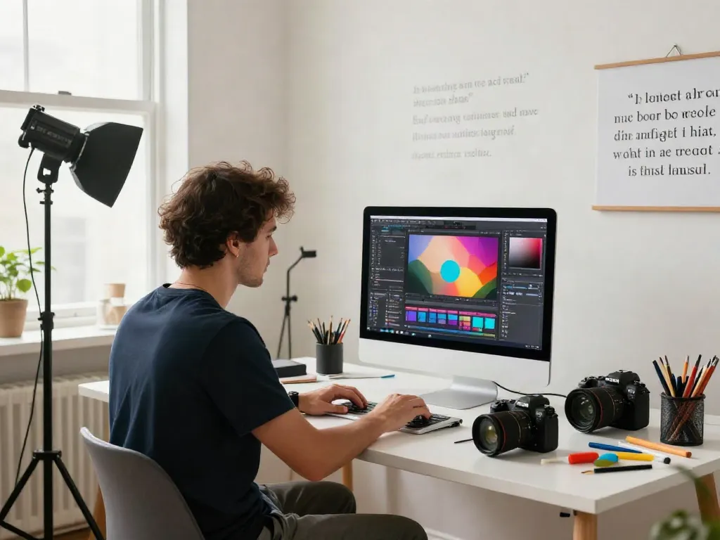 Proses kreatif bighoki88 di studio fotografi dengan peralatan profesional