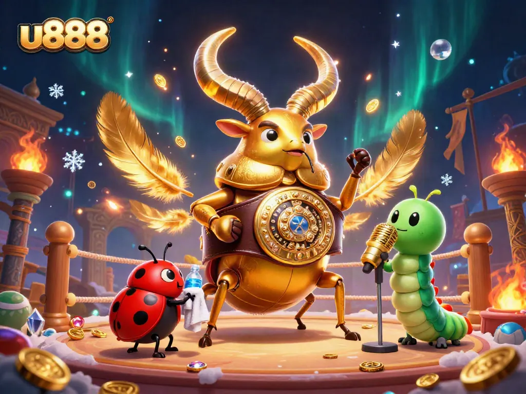 Engage with thrilling gaming action at u888, featuring vibrant characters and casino elements.