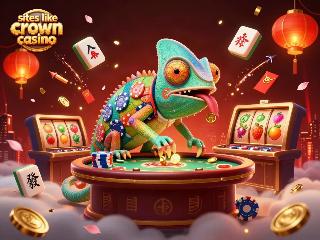 Spin and win with sites like crown coins casino, featuring vibrant 3D casino elements.