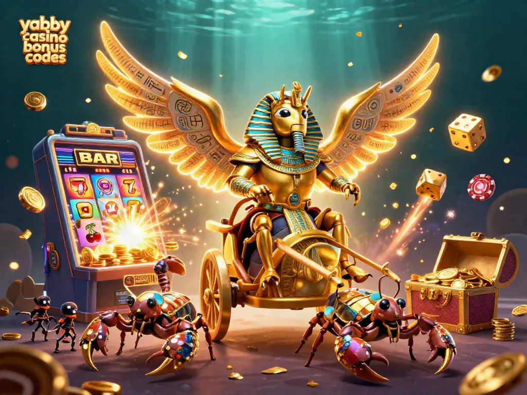 Experience winning excitement with yabby casino bonus codes in a vibrant casino-themed scene.