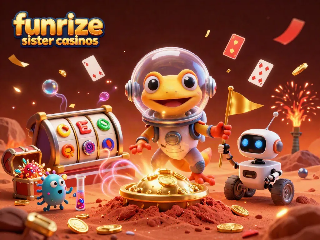 Win at funrize sister casinos with exciting gaming adventures and vibrant slot action.