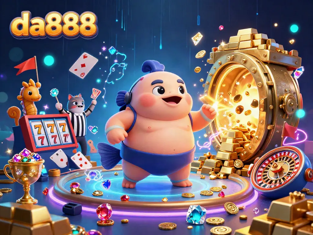 Experience the vibrant underwater casino excitement at da888 with a playful fugu and dynamic game elements.