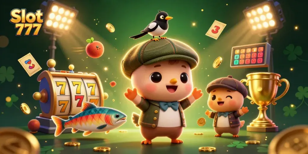 Menangkan permainan Slot 777 dengan grafik penuh warna dan simbol slot menarik dalam ilustrasi mengesankan.
