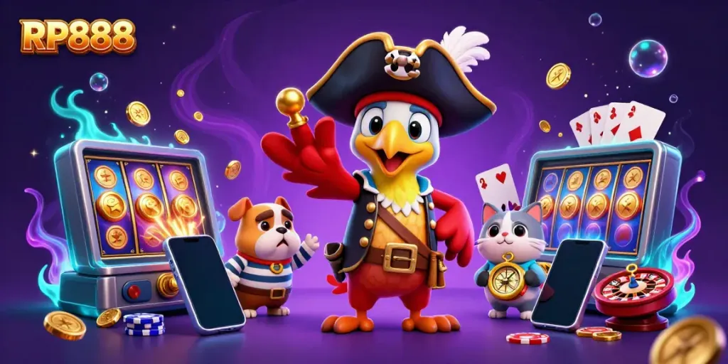 Engage in the thrilling world of RP888 slots with pirates and vibrant game elements.