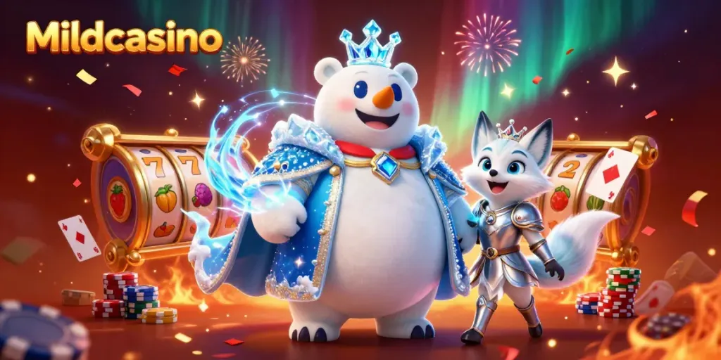 Experience immersive gaming action with Mildcasino's exciting slot reels and royal animated characters.