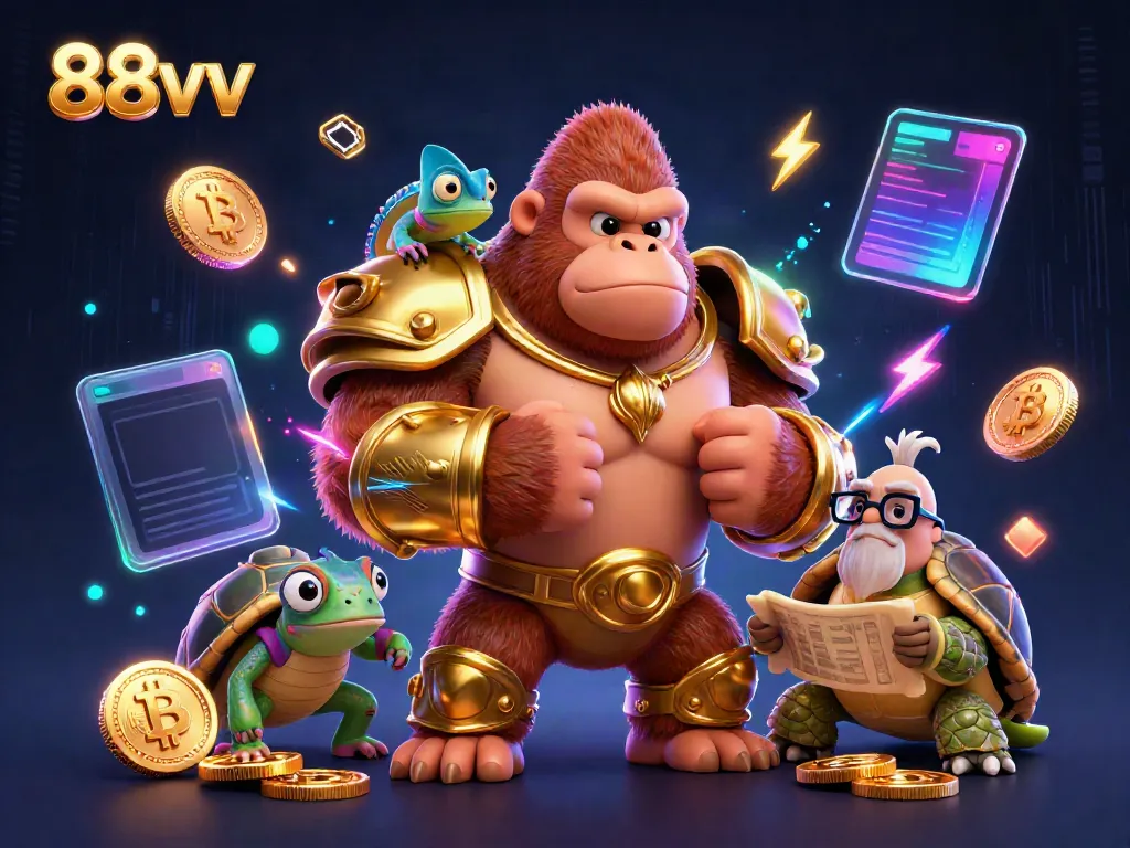 Experience winning excitement with 88vv's dynamic casino characters and crypto elements.