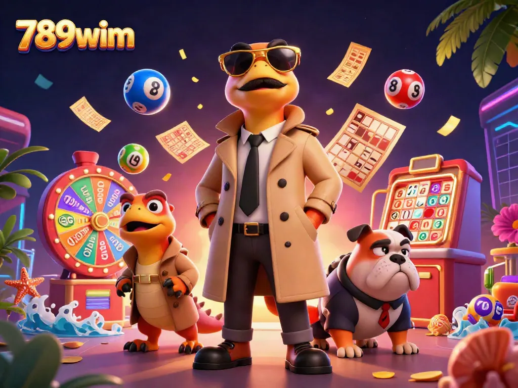 Engage in thrilling gambling adventures with 789wim featuring colorful lottery balls and cash prizes.